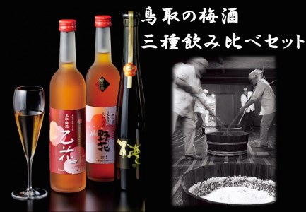 107K.鳥取の梅酒・三種飲み比べセット