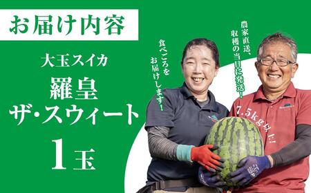 【2026年産先行予約】大玉スイカ『羅皇ザ・スウィート』◇2026年7月上旬～7月中旬頃に順次発送 | スイカ