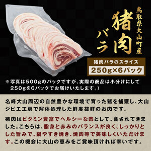 GB-07　猪肉　バラ　1.5kg（250g×6パック）