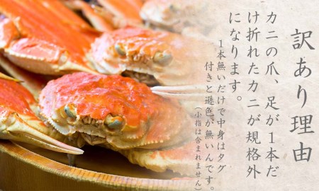 蒸し松葉ガニ 大2枚 ご自宅用 (1枚800~940g前後) ズワイガニ かに 訳あり TM4 0714