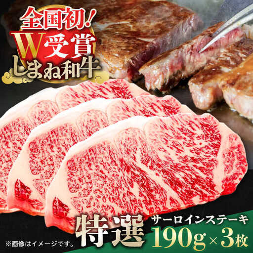 和牛 特選サーロインステーキ 190g×3 しまね和牛 島根県松江市/有限会社神戸屋 [ALGF001] 和牛 和牛