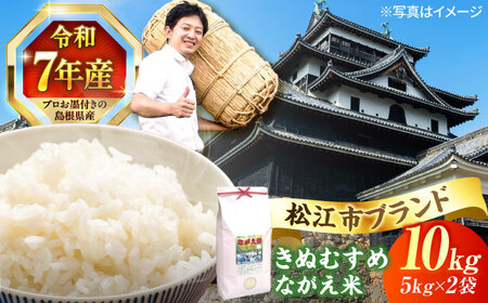 【令和7年産】米 炊きたてが美味しい！松江市産きぬむすめ「ながえ米」10kg(5kg×2) 島根県松江市/有限会社藤本米穀店[ALCG001]