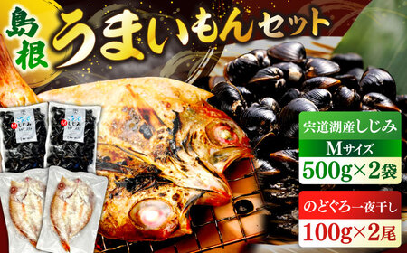 しじみ 島根のうまいもんセット！宍道湖産冷凍大和しじみ　M500g×2　山陰沖産のどぐろ一夜干し100g以上×2 島根県松江市/平野缶詰有限会社[ALBZ029] しじみ しじみ