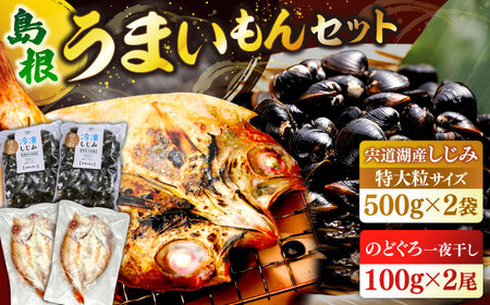 しじみ 島根のうまいもんセット！宍道湖産冷凍大和しじみ　特大粒500g×2　山陰沖産のどぐろ一夜干し100g以上×2 島根県松江市/平野缶詰有限会社[ALBZ031] しじみ しじみ 8,875円