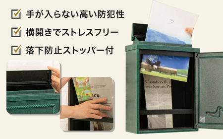 【人気ポストメーカー】郵便ポスト 猫 犬 鋳造 壁掛け 鍵付き A4対応 郵便受け おしゃれ SJ05 島根県松江市/合同会社カバポスト[ALEH006]