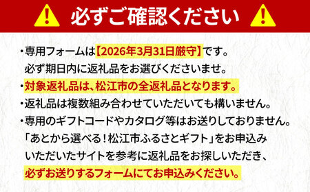あとから 【あとから選べる】松江市ふるさとギフト 寄附額10万円分 島根県松江市/松江市ふるさと納税 [ALGZ011] あとから あとから