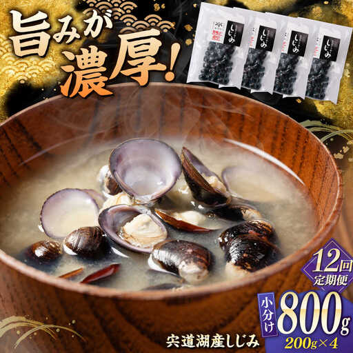 しじみ 【全12回定期便】宍道湖産 「しじみ」 200g×4 島根県松江市/有限会社ヤマヲ水産[ALDB023] しじみ しじみ