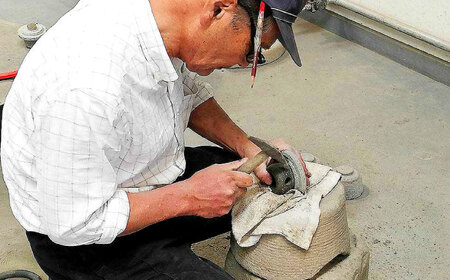 庭園 つくばいセット 島根県松江市/来待石灯ろう協同組合[ALAN001] 庭園 庭園