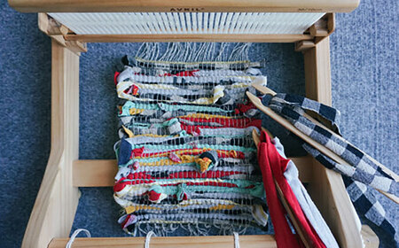 バッグ 【想い出の布でお作りする世界に1つのomoide bag】裂き織り スクエア トートバック 島根県松江市/covaci MAJIBON[ALAR002] バッグ バッグ