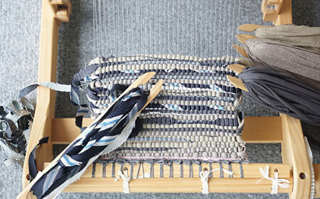 バッグ 【想い出の布でお作りする世界に1つのomoide bag】裂き織り A3 トートバック マチ付き 想い出 島根県松江市/covaci MAJIBON[ALAR003] バッグ バッグ