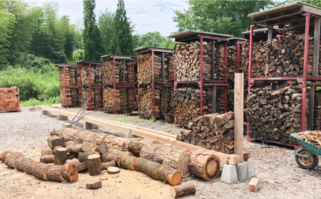 薪 広葉樹薪をミックス！自伐の薪 約25kg 120サイズ段ボール1箱(重量160サイズ相当) 島根県松江市/やおら林業舎[ALFB002] 薪 薪