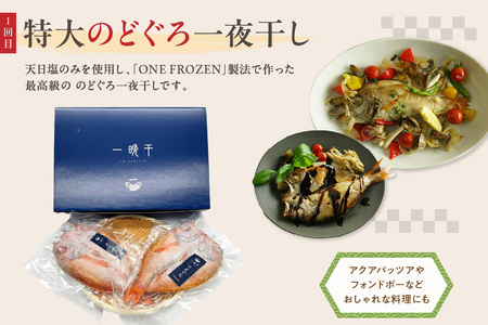 山陰浜田港あけぼの丸が贈る贅沢のどぐろ定期便（3回）魚介 のどぐろ 一夜干し 刺し身 のどぐろしゃぶセット セット しゃぶしゃぶ 定期便 定期 3回 【146_2045】