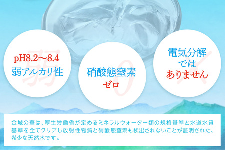  ミネラルウォーター 金城の華 500ml 2L 各一箱 水  ミネラルウォーター ペットボトル 天然水 アルカリイオン 【67】