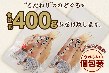 のどぐろ干物 特大2枚（計400g前後）のどぐろ本来の旨味に出会う渾身の干物 河野乾魚店 魚介類 魚貝類 干物 干もの 一夜干し 新鮮 厳選 海鮮 個包装 【966】