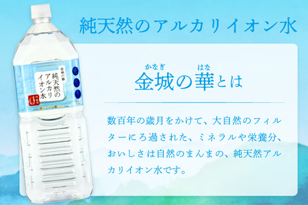 ミネラルウォーター 金城の華 2L 8本入 2箱 飲料水 水 アルカリイオン水 セット ドリンク 【1825】