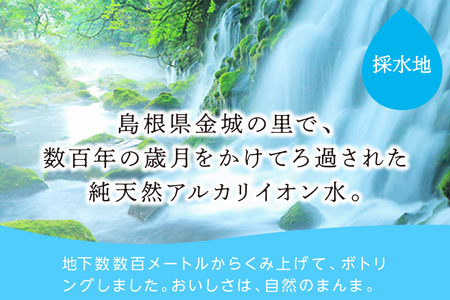 【定期便】ミネラルウォーター 金城の華2L 8本入 1箱 6回配送 飲料水 水 アルカリイオン水 定期 定期便 6回 ドリンク 【043_1838】