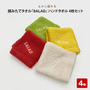土から採れる　摘みたてタオル　『SALAD』ハンドタオル 4枚セット