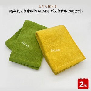 土から採れる 摘みたてタオル 『SALAD』 バスタオル 2枚セット