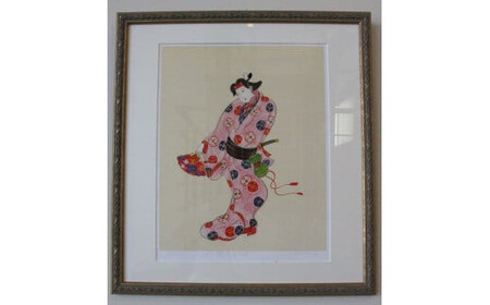 園山幹生　リトグラフ　「出雲の阿国」