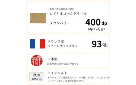 ゴア 羽毛ふとん クリシュナFD93:グリーン系