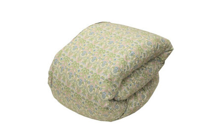 ゴア 羽毛ふとん　ホワイトグース　フローラ：ブルー系