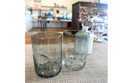 おやゆびグラス(グレー)小2個セット