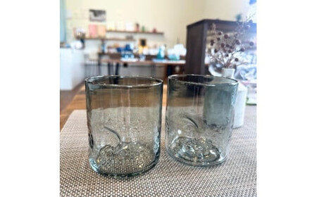 おやゆびグラス(グレー)大2個セット