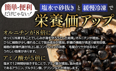 宍道湖産冷凍しじみМサイズ（殻幅12mm～14mm）220ｇ×10袋