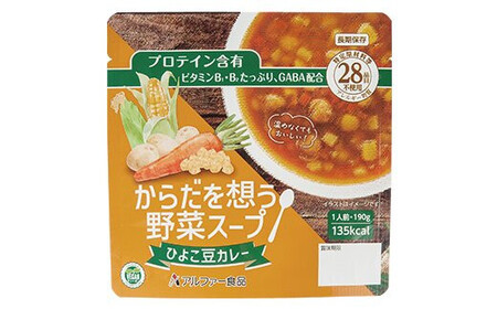 【からだを想う野菜スープ】ひよこ豆カレー10食セット/レトルト/食物アレルギー対応/長期保存/防災食