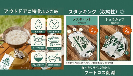 【孤高のキャンプ飯】0.5合48袋、無洗米