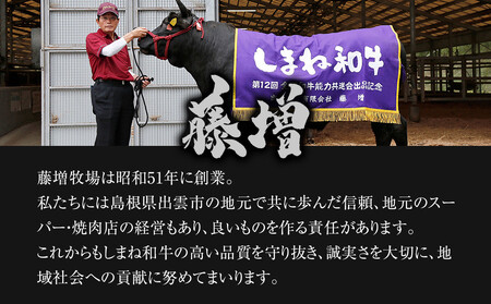 藤増 しまね和牛サーロイン ステーキ 200ｇ×3枚【冷蔵】