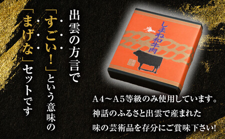 藤増 しまね和牛まげなセット【冷凍】