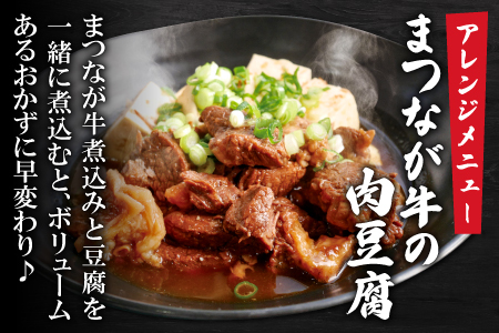 A-1133 まつなが牛を食らう！「わしのまつなが牛煮込み」・「まつなが牛カレー（２個）」セット【牛煮込み まつなが牛 松永牛 牛肉 煮込み カレー 中辛 ブランド黒毛牛 黒毛牛 セット 詰め合わせ 夕飯 おかず おつまみ 昼食 レトルト インスタント 簡単調理 時短】