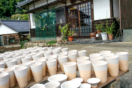 A-671 雪舟焼 コーヒーカップ＆ソーサー（雲模様グリーン）【和陶器 陶器 コーヒーカップ 受皿 セット 雪舟焼 カップ ソーサー コップ ギフト プレゼント 贈答 贈り物】