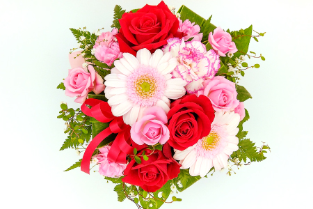 A-957 バレンタインデー用アレンジフラワー「ピンク系」