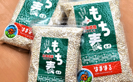食物繊維が豊富 オホーツク産 もち麦「キラリモチ」900g×3　SRMI013