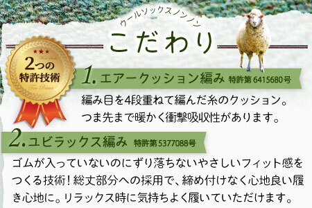 ひつじ飼いが作る ウールソックス（グリーン）【ウールソックス 靴下