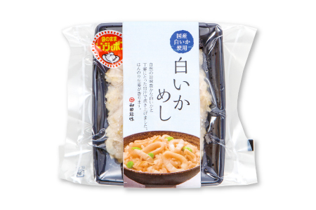 温めるだけで簡単「白いかめし」1人前×4袋【いかめし 白いかめし 150g×4個 島根県産 大田市産 魚介類 魚貝類 イカ 白イカ 米 お米 コシヒカリ こしひかり 加工食品 白イカめし レトルト 温めるだけ 簡単】
