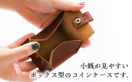 コインケース 本革のましかくコインケース（チョコ）＜完全受注生産＞[AIBF022] コインケース