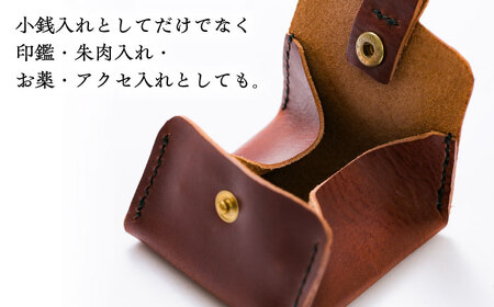 コインケース 本革のましかくコインケース（チョコ）＜完全受注生産＞[AIBF022] コインケース