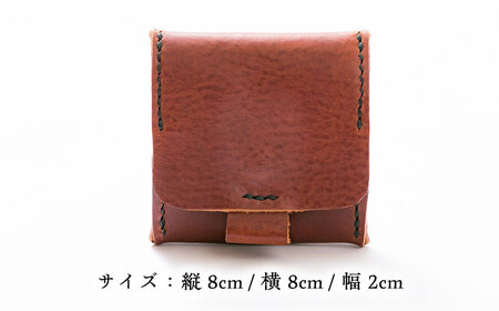 コインケース 本革のましかくコインケース（チョコ）＜完全受注生産＞[AIBF022] コインケース