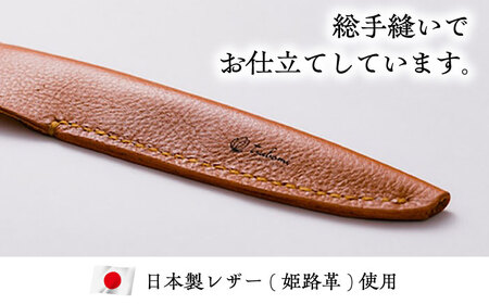 ペン入れ 本革のペン入れ (キャメル)＜完全受注生産＞[AIBF019] ペン入れ