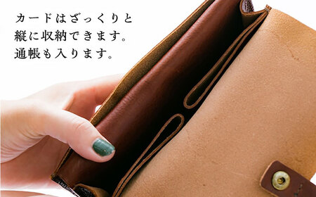 財布 本革の長財布 (チョコ)＜完全受注生産＞[AIBF014] 財布