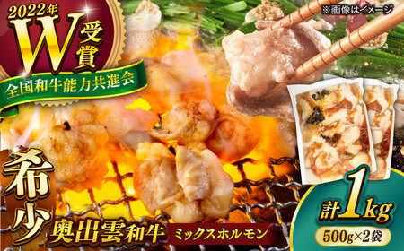 牛肉 【奥出雲和牛】ミックスホルモン  500g×2袋[AIBQ009] 牛肉