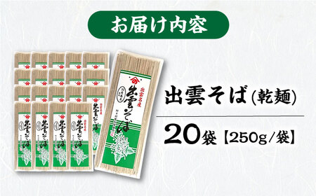 蕎麦 国産出雲そば 250g×20袋 [AICE004] 蕎麦