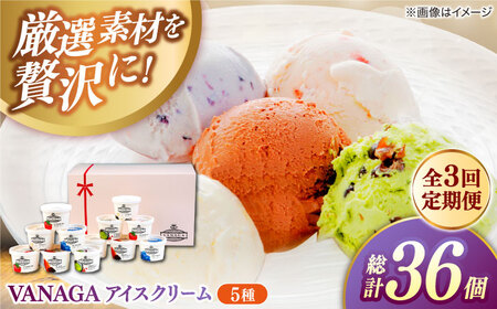 アイス 【全3回定期便】5種類のアイスクリーム12個入り[AIBH029]