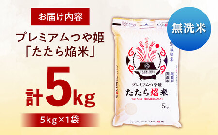 【無洗米】プレミアムつや姫 5kg 雲南市産 [AIDB141]無洗