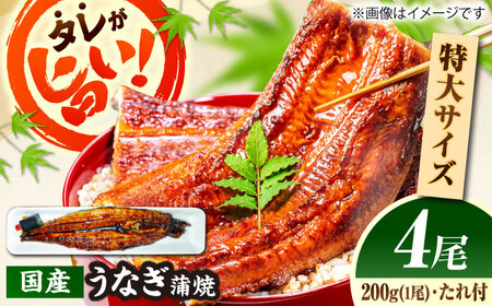 【うなぎの美味しさはタレで決まる！】自慢の味・国産活うなぎ蒲焼（4本入）| うなぎ タレ 蒲焼 国産 美味しい うな丼 鰻重 魚 島根県雲南市/有限会社石田魚店[AICQ010] 9,250円