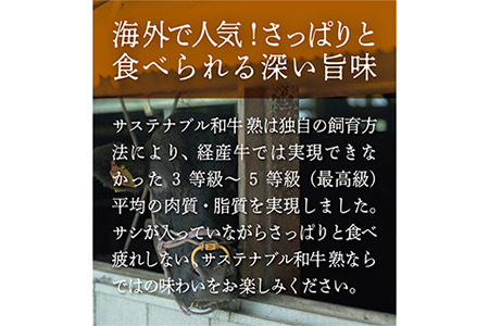 サステナブル和牛 熟 稀少部位ステーキ用（ロース/バラ/モモ/カタ） 120ｇ×4枚