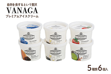 5種類のアイスクリーム6個入り［木次乳業／VANAGA］